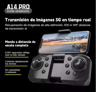 DRONE 4K CON CÁMARA DUAL Y 2 BATERÍAS ANTI-OBSTÁCULOS GIRO 360 - 4