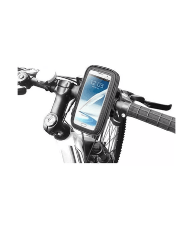 PORTA SOPORTE DE CELULAR PARA BICICLETA Y MOTO, IMPERMEABLE, COLOR EN COLOR NEGRO - 2
