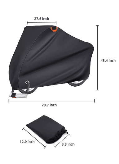 CARPA COBERTOR FUNDA PARA BICICLETA IMPERMEABLE 110X200 CM - 2