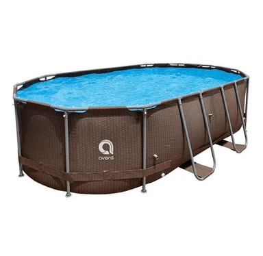 PISCINA ESTRUCTURAL OVALADA AVENLI 4.27X2.75X1 M 8 M³ MARRÓN OSCURO - 1