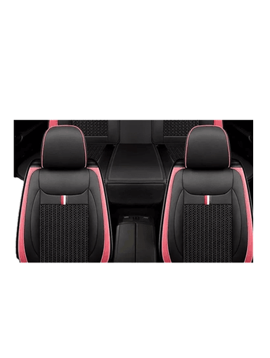 KIT FUNDA CUBRE ASIENTO CUERO AUTO PREMIUM LUXURY, COLOR EN COLOR NEGRO - 2