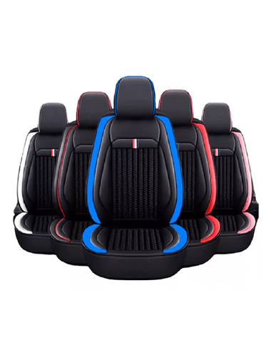 KIT FUNDA CUBRE ASIENTO CUERO AUTO PREMIUM LUXURY, COLOR EN COLOR NEGRO - 4