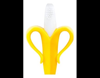 MORDEDOR BANANA DE SILICONA PARA BEBES - 1