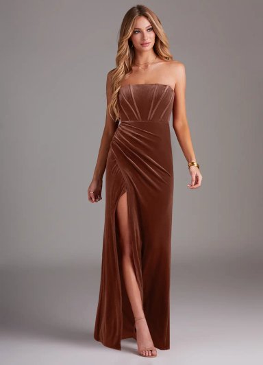 VESTIDO DE FIESTA LARGO TERCIOPELO SIRENA - 1