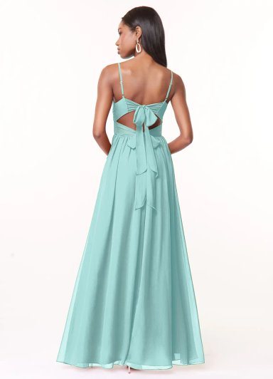 VESTIDO DE FIESTA MUJER ELEGANTE COLOR MALIBU CEREMONIA BODA GALA - 2