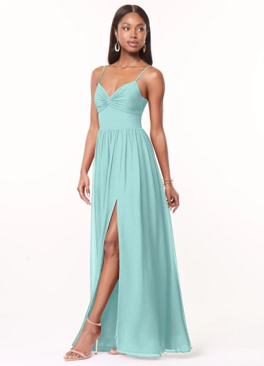 VESTIDO DE FIESTA MUJER ELEGANTE COLOR MALIBU CEREMONIA BODA GALA - 3