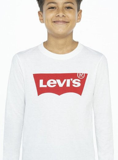 POLERA NIÑO LEVIS BLANCA BATWING MANGA LARGA - 3