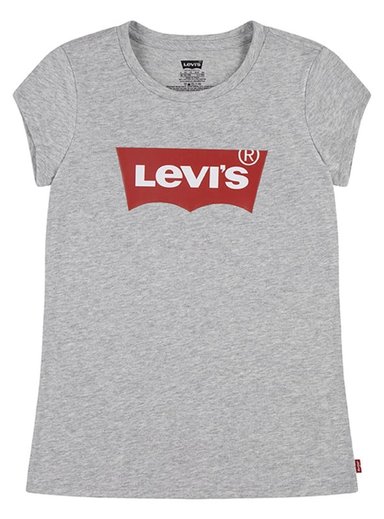 POLERA NIÑA LEVIS GRIS MANGA CORTA - 1