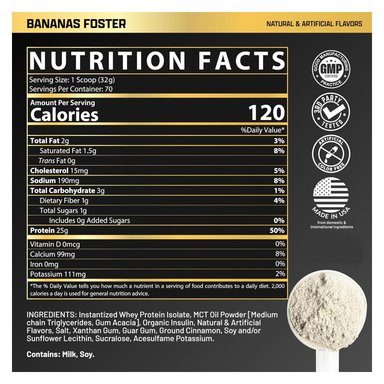 NUTREX PROTEINA ISOFIT WHEY PROTEIN ISOLATE 5 LBS BANANA - 7