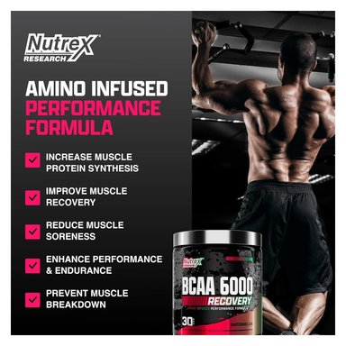 BCAA 6000 RECOVERY NUTREX AMINOACIDOS 225GR EN POLVO SANDIA - 4