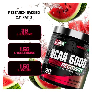 BCAA 6000 RECOVERY NUTREX AMINOACIDOS 225GR EN POLVO SANDIA - 5