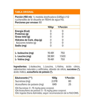 BCAA 6000 RECOVERY NUTREX AMINOACIDOS 231GR EN POLVO FRUIT - 7