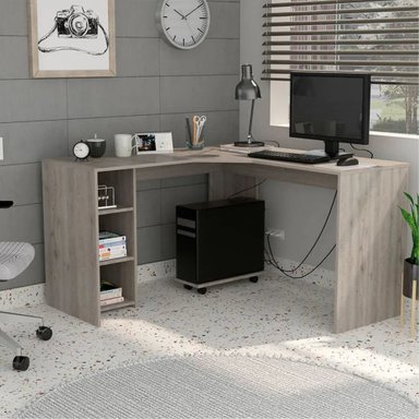 ESCRITORIO EN L + MODULO TORRE PC BAGGIO BARDOLINO - 5