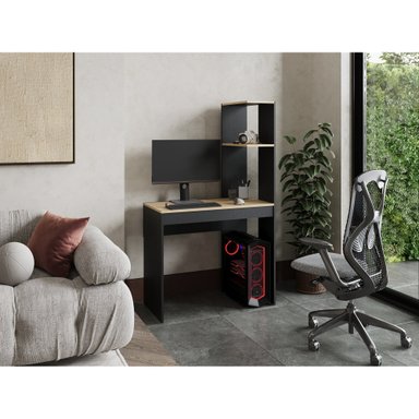 ESCRITORIO BIBLIOTECA DELPHI FRESNO Y WENGUE 150X88,3X43,5 CM - 10