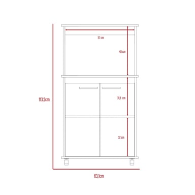 MUEBLE PARA MICROONDAS MANCHESTER 2 PUERTAS WENGUE - 4