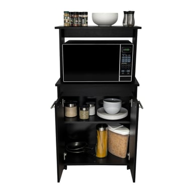 MUEBLE PARA MICROONDAS MANCHESTER 2 PUERTAS WENGUE - 5