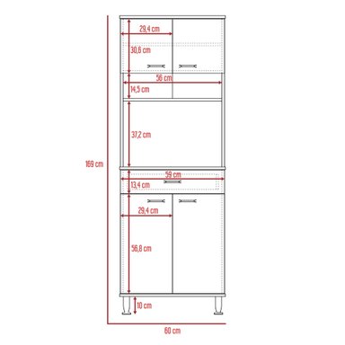 MUEBLE PARA MICROONDAS KITCHEN-60 BLANCO 169X60X35,1 CM - 3