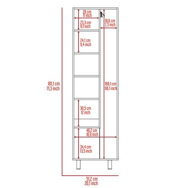 MUEBLE DE ASEO NALA MULTIUSOS 2 PUERTAS Y COLGADORES BLANCO - 3