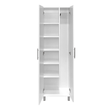 MUEBLE DE ASEO NALA MULTIUSOS 2 PUERTAS Y COLGADORES BLANCO - 6