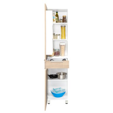 DESPENSA DE COCINA MELIA 2 PUERTAS 1 CAJON ROVERE Y BLANCO - 3