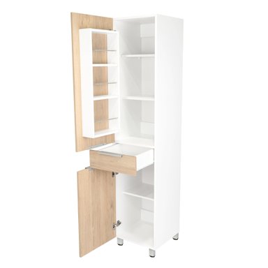 DESPENSA DE COCINA MELIA 2 PUERTAS 1 CAJON ROVERE Y BLANCO - 5