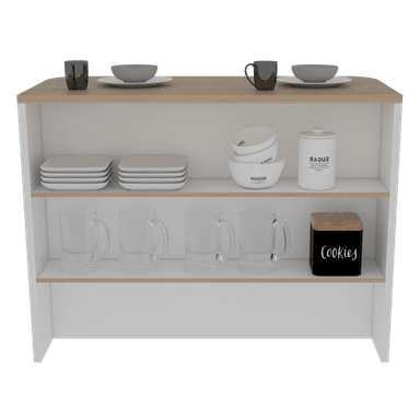 ISLA DE COCINA FENDI ROVERE Y BLANCO 90X120X60 CM - 2