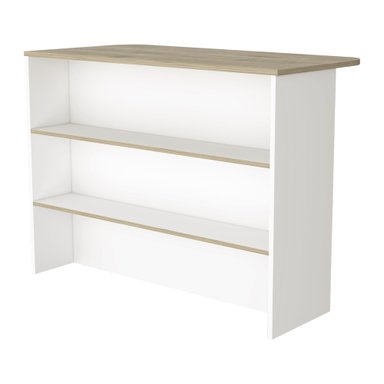 ISLA DE COCINA FENDI ROVERE Y BLANCO 90X120X60 CM - 4