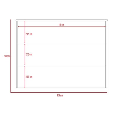 ISLA DE COCINA FENDI ROVERE Y BLANCO 90X120X60 CM - 8