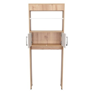 ESTANTE WC MADRID 2 PUERTAS 160X62,4X20,3 CM DUNA Y BLANCO - 1