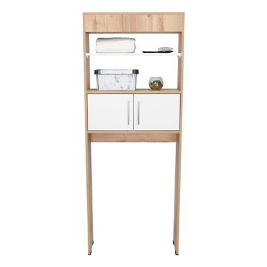 ESTANTE WC MADRID 2 PUERTAS 160X62,4X20,3 CM DUNA Y BLANCO - 8