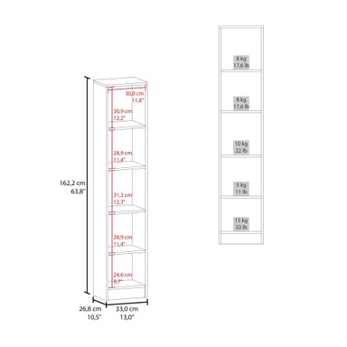 ESTANTE ORGANIZADOR DE BAÑO 1 PUERTA BATH 3 REPISAS BLANCO - 7