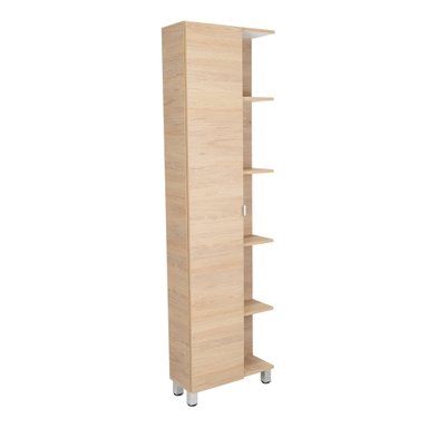 ESTANTE ORGANIZADOR DE BAÑO 1 PUERTA ROVERE Y BLANCO - 4