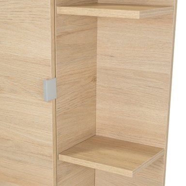 ESTANTE ORGANIZADOR DE BAÑO 1 PUERTA ROVERE Y BLANCO - 6