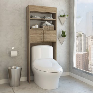 ESTANTE WC MADRID 2 PUERTAS 160X62,4X20,3 CM MIEL - 5