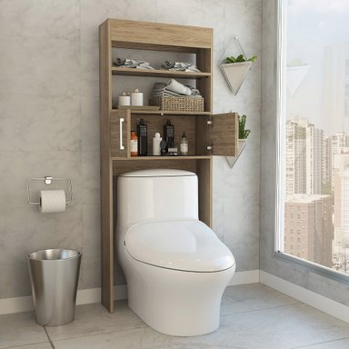 ESTANTE WC MADRID 2 PUERTAS 160X62,4X20,3 CM MIEL - 6