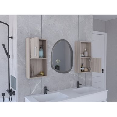 SET X2 MUEBLES AUXILIARES DE BAÑO 60,1X30X16 CM BARDOLINO - 6