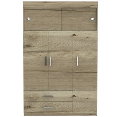 CLOSET MANILA 5 PUERTAS DUNA Y BLANCO 187X120X51 CM - 4