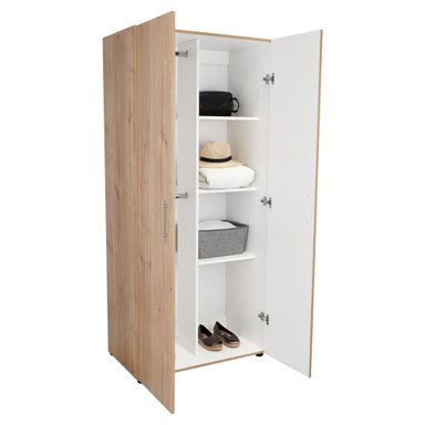 CLOSET TERA 2 PUERTAS DUNA Y BLANCO 180X180X48 CM - 1