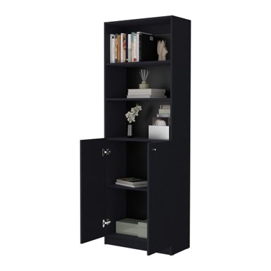 BIBIOTECA HOME 2 PUERTAS 5 NIVELES WENGUE 180,6X62,8X29,9 CM - 2