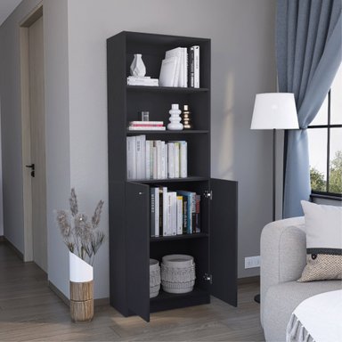 BIBIOTECA HOME 2 PUERTAS 5 NIVELES WENGUE 180,6X62,8X29,9 CM - 6