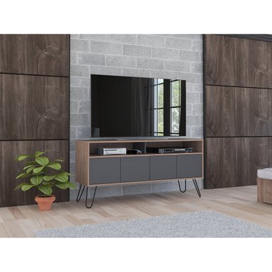 RACK TV 55' VASSEL MIEL Y PLOMO 4 PUERTAS 60,6X123,5X38,6 CM - 10