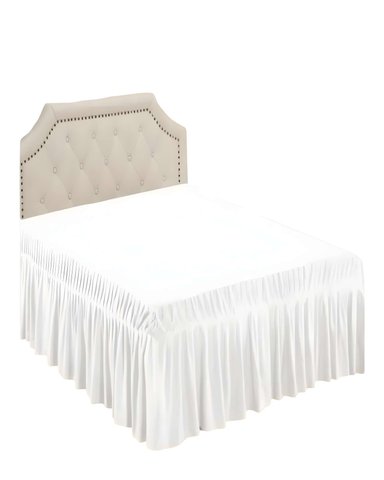 FALDON DE CAMA SIN FUNDA 2 PLAZAS BLANCO - 2