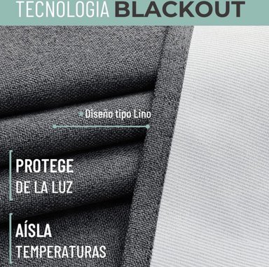 CORTINA 100% BLACKOUT ENGOMADA TERMICA - 3