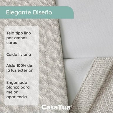 CORTINA 100% BLACKOUT ENGOMADA TERMICA - 2