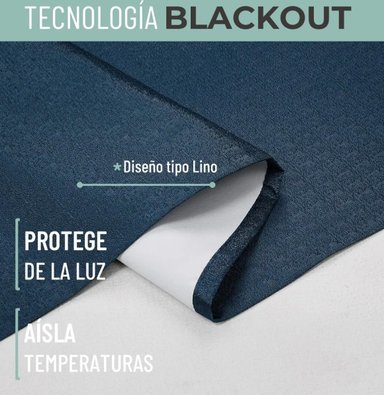 CORTINA 100% BLACKOUT ENGOMADA TERMICA - 2