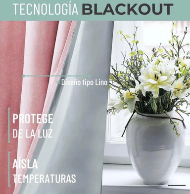 CORTINA 100% BLACKOUT ENGOMADA TERMICA - 3