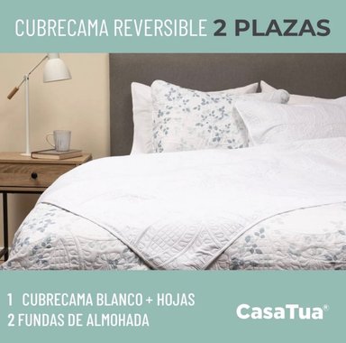 CUBRECAMA COBERTOR 2 PLAZAS QUILT REVERSIBLE - 3