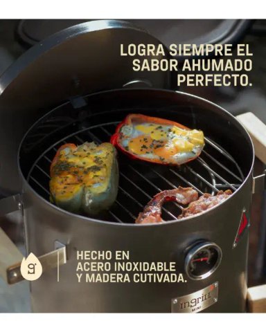 BARRIL PARRILLA AHUMADOR Y ASADOR INGRILL MINI BASIK - 8