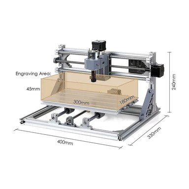 ROUTER DE TODO Y MÁS 3018 GRBL CONTROL 3 EJES CNC KIT GRABADORA LÁSER 2500 ALUMINIO - 4
