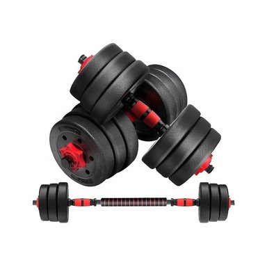 SET DE MANCUERNAS DE TODO Y MÁS 10 KG BARRA ARMABLE AJUSTABLE PROFESIONAL - 2